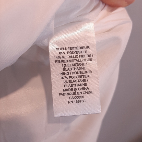 RW&Co Strapless Floral Embroidered Fit Flare Formal Dress Metallic Bridal Prom - Picture 11 of 13